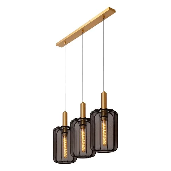 Lucide CORINA - Pendant light - 3xE27 - Black - detail 4